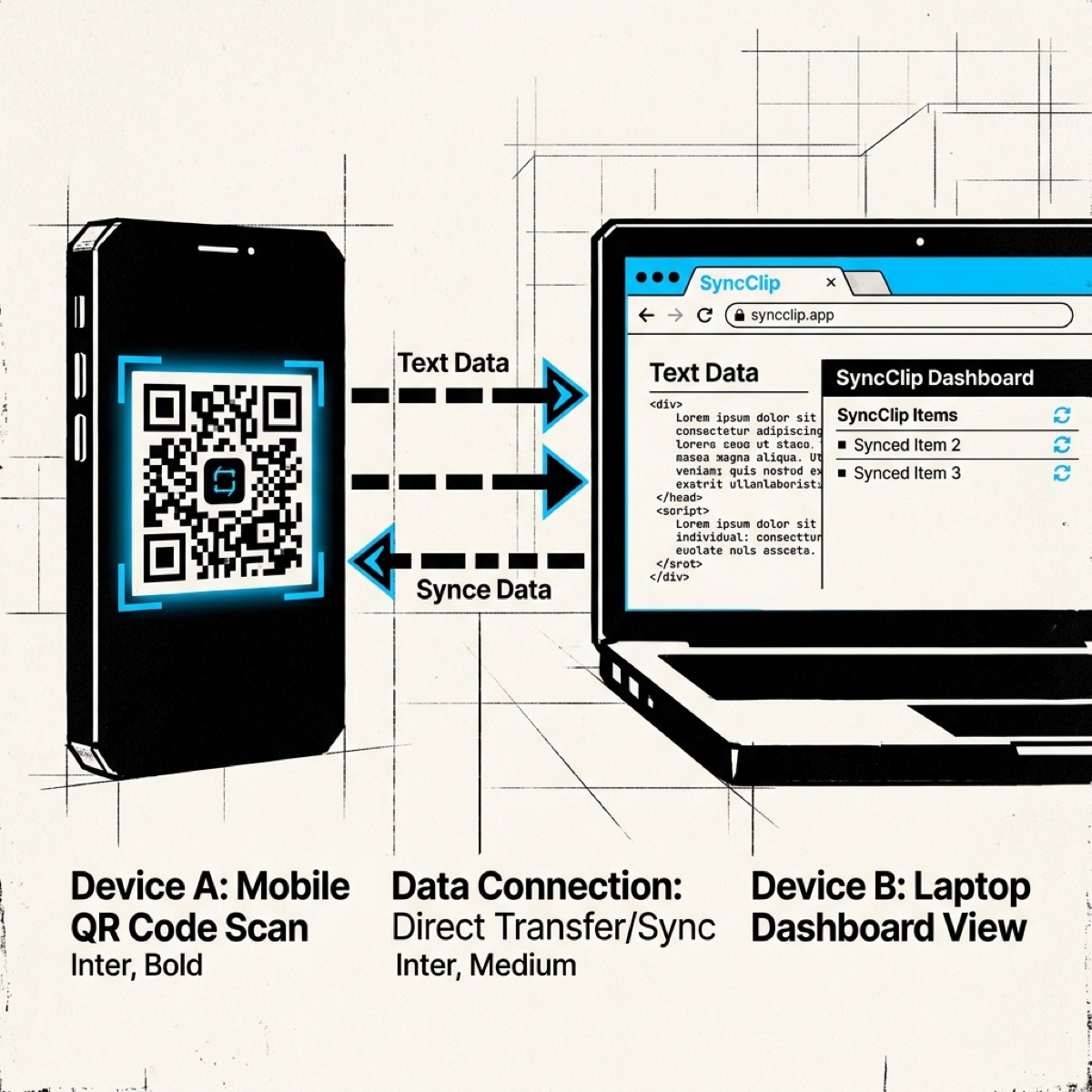 SyncClip Clipboard Sharing Flow Diagram